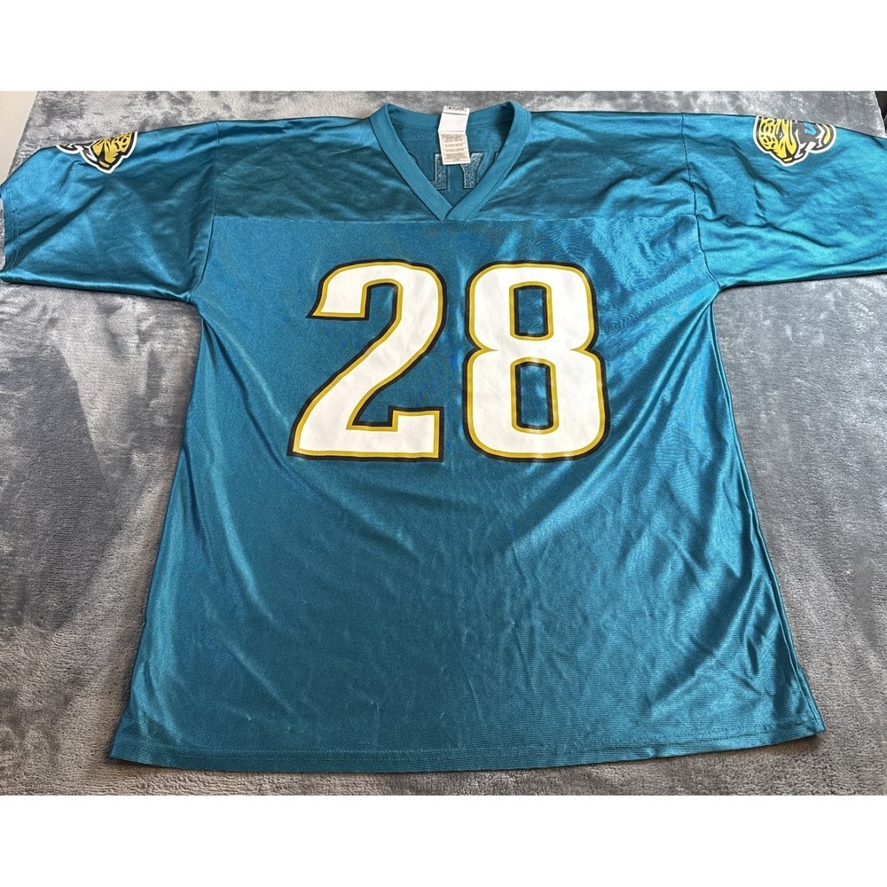 Vintage 1990's Jacksonville Jaguars Fred Taylor #28 Teal Home Jersey NFL L